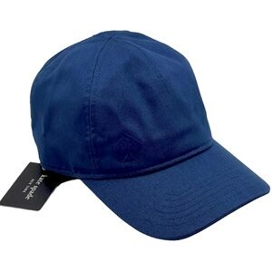 Kate Spade New York Signature Spade Logo Baseball Cap Hat in French Navy Blue